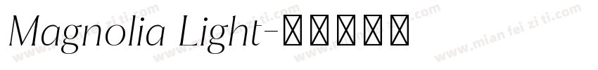 Magnolia Light字体转换